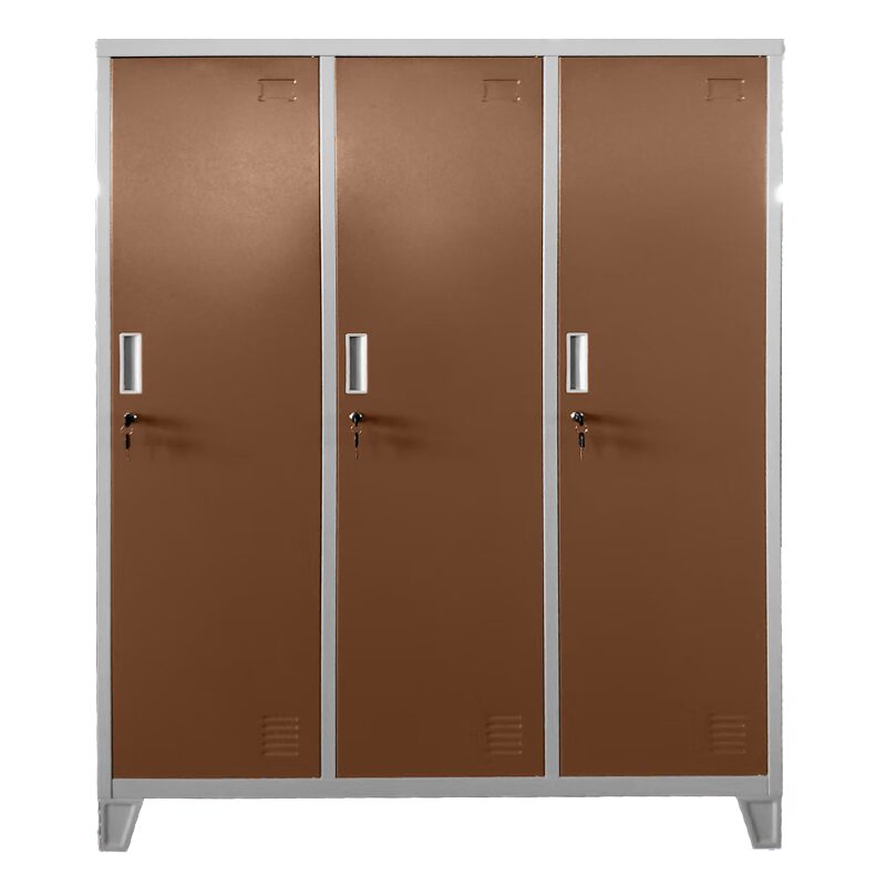 Метален шкаф CR-1604-3 JZ – сив / светлокафяв