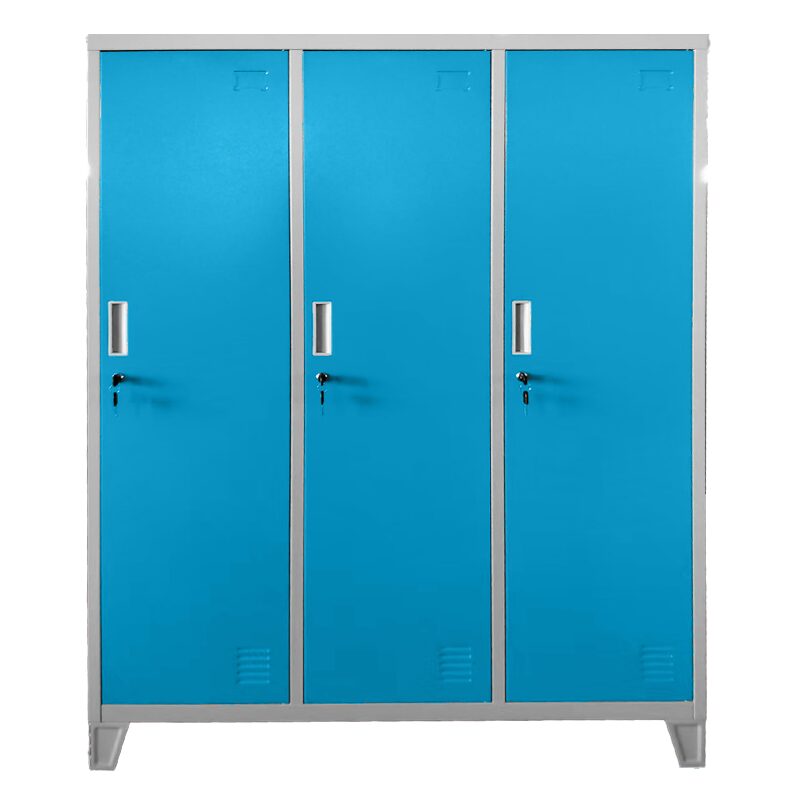 Метален шкаф CR-1604-3 JZ – сив / светлосин