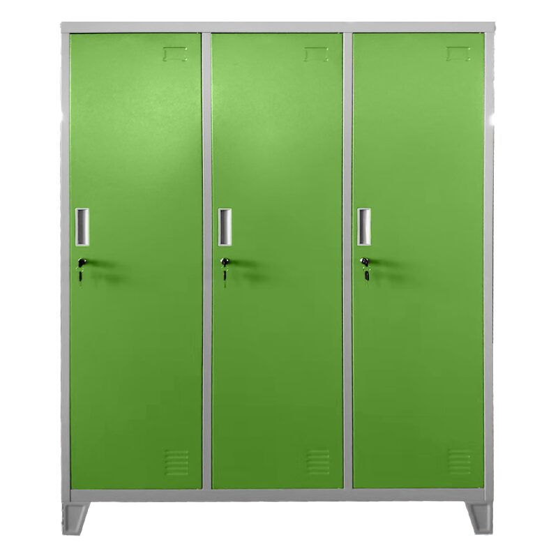 Метален шкаф CR-1604-3 JZ – сив / зелен