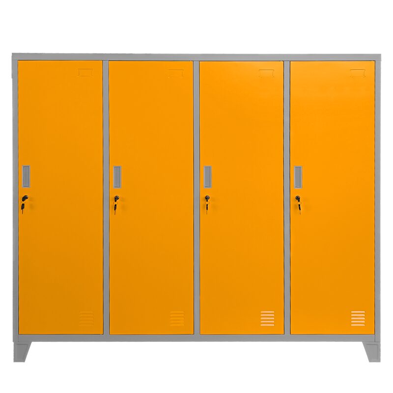 Метален шкаф CR-1604-4 JZ – сив / оранжев