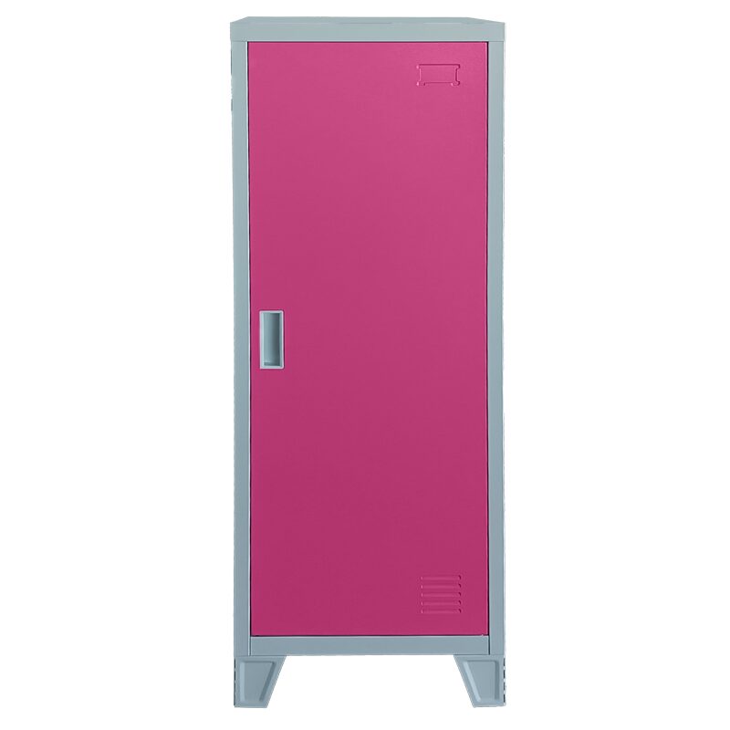 Метален шкаф CR-1605-1 JZ – сив / розов