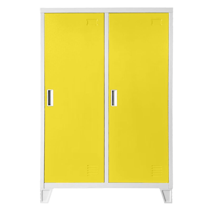 Метален шкаф CR-1605-2 JZ – сив / жълт