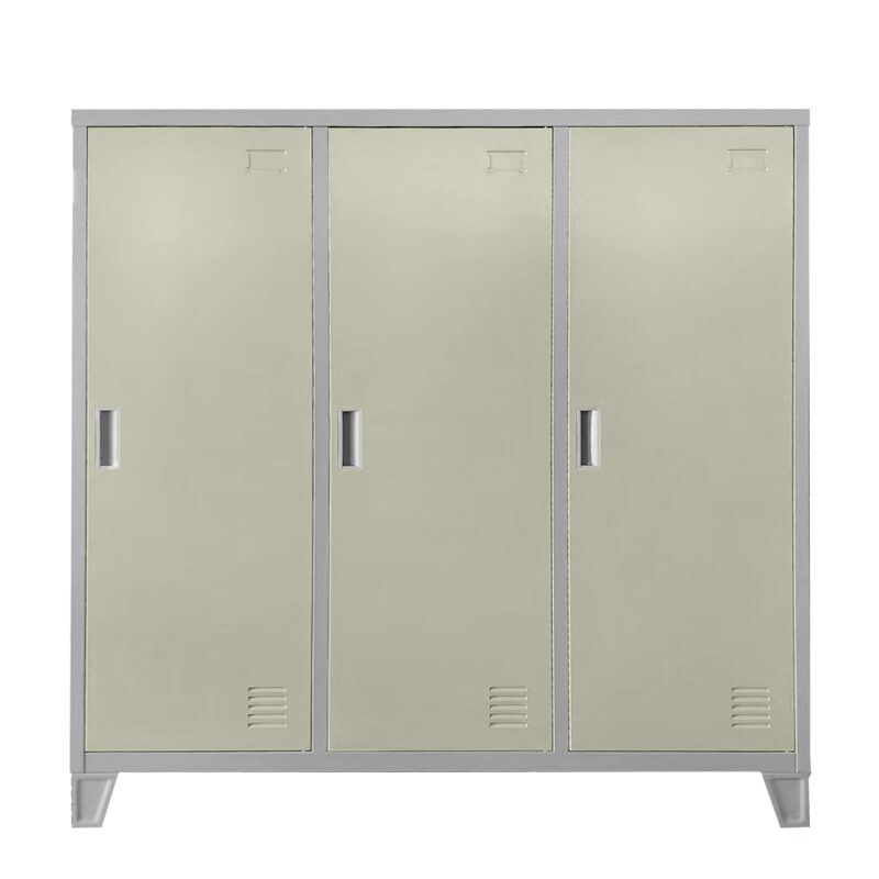 Метален шкаф CR-1605-3 JZ – сив / бежов