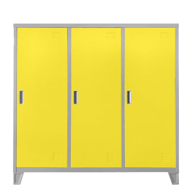 Метален шкаф CR-1605-3 JZ – сив / жълт