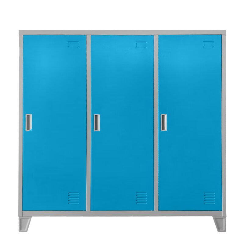 Метален шкаф CR-1605-3 JZ – сив / светлосин