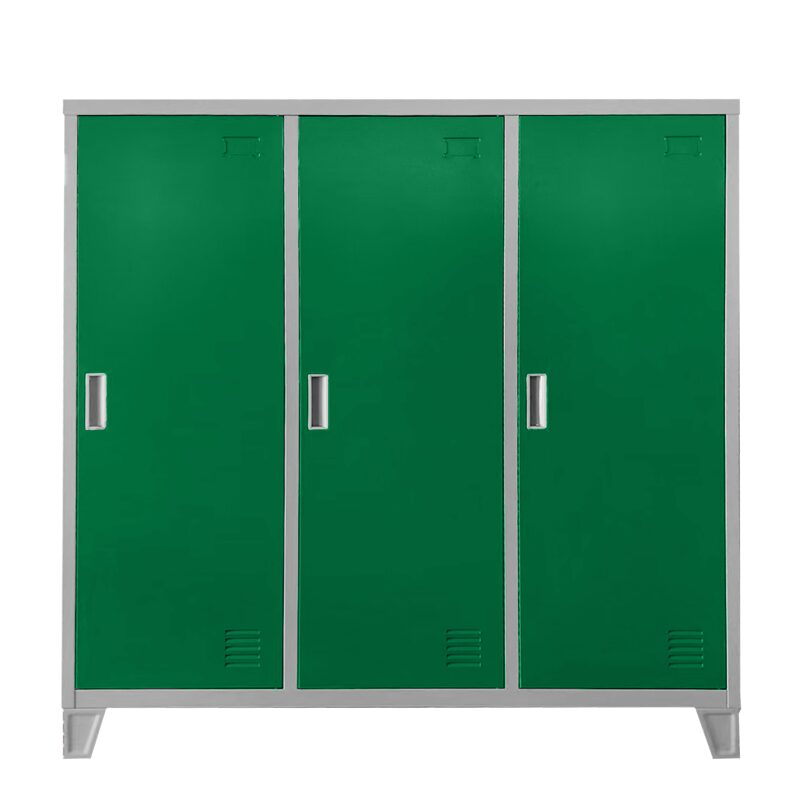 Метален шкаф CR-1605-3 JZ – сив / тъмнозелен