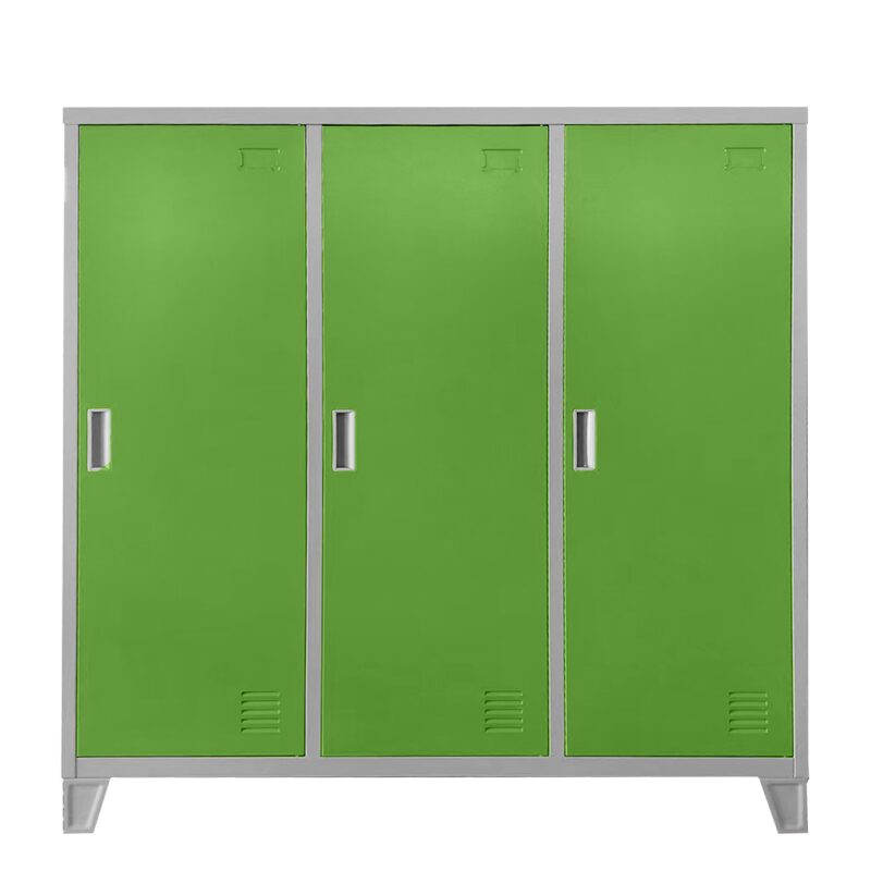 Метален шкаф CR-1605-3 JZ – сив / зелен