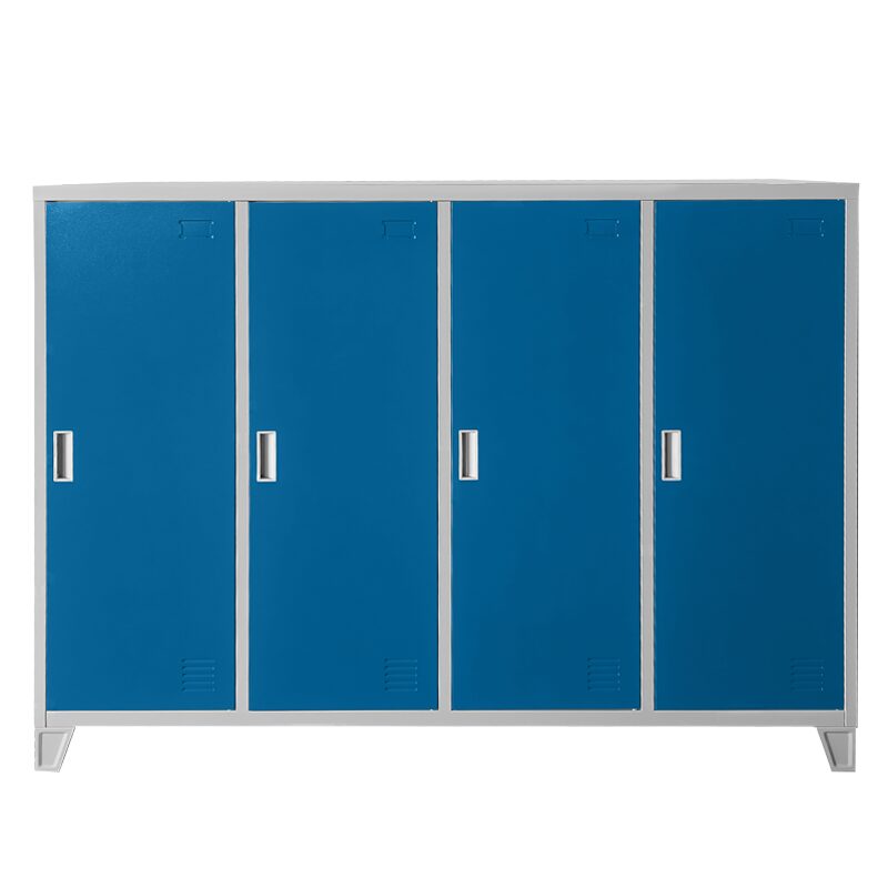 Метален шкаф CR-1605-4 JZ – Сив / син