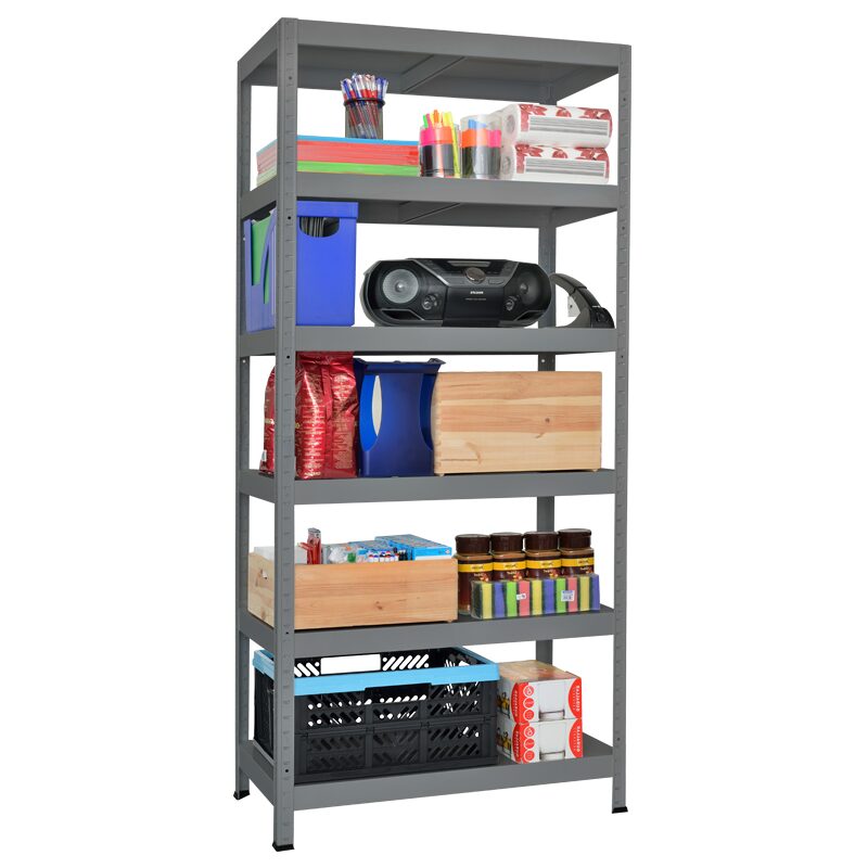 Метален стелаж HARD 180х100х40 см, до 130 кг на рафт – сив