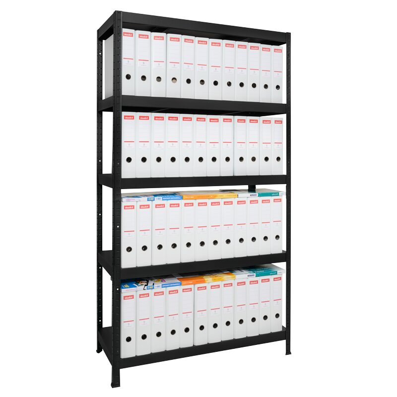 Метален стелаж HARD 180х90х40 см, до 130 кг на рафт – черен