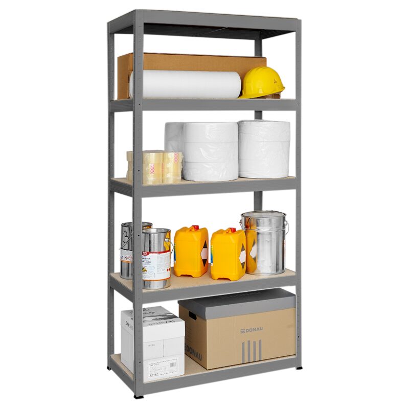 Метален стелаж STAR 180х90х45 см, до 350 кг на рафт – сив