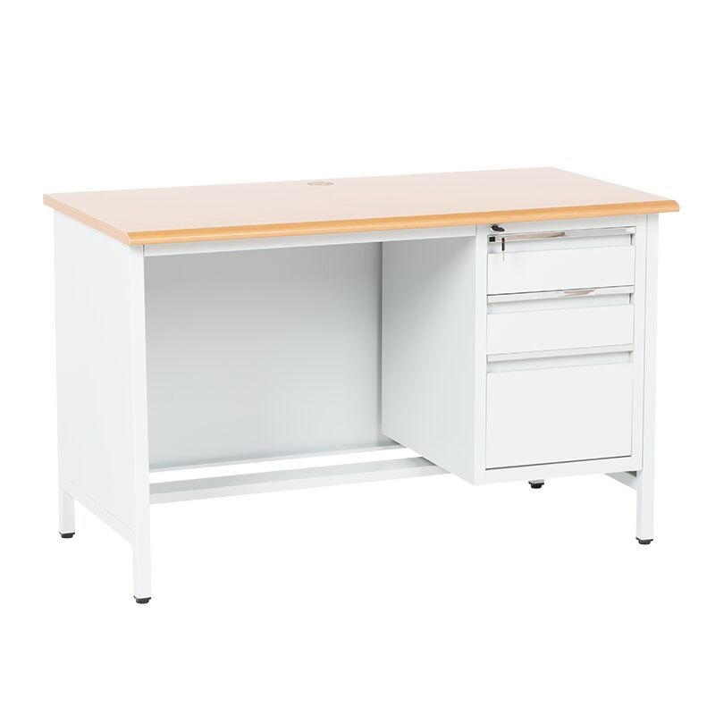 Метално бюро CR-1314 K – сиво / бук