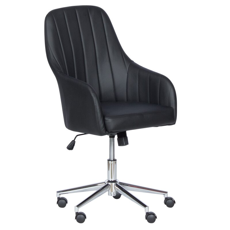 Офис кресло 2016 еко кожа – черен