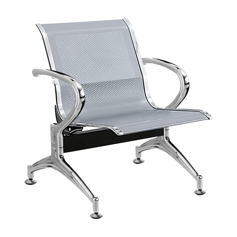 Посетителска пейка с 1 място CR-1030-1 – сребърна