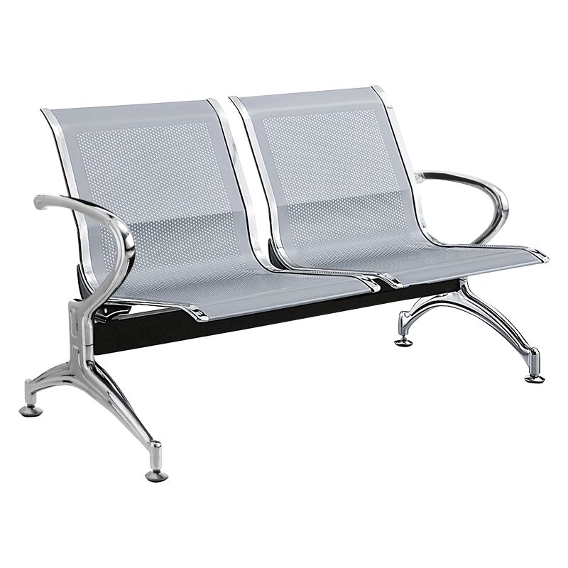 Посетителска пейка с 2 места CR-1030-2 – сребърна