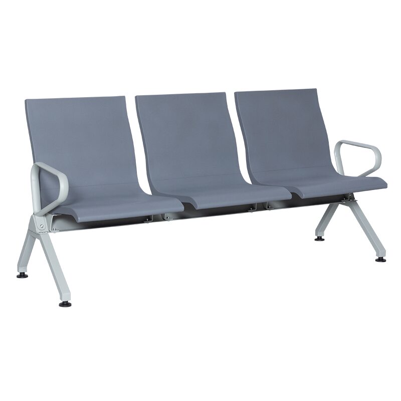 Посетителска пейка с 3 места CR-1037-3 – сива