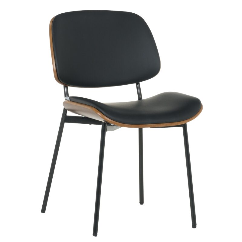 Посетителски стол 1180 – орех-черен