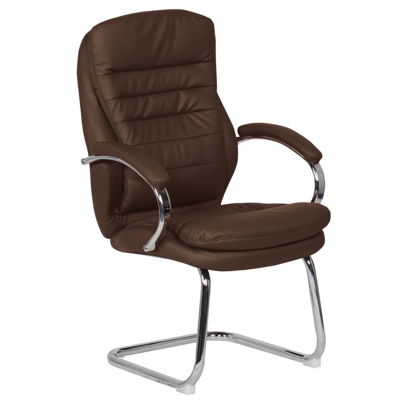 Посетителски стол 6154 – кафяв