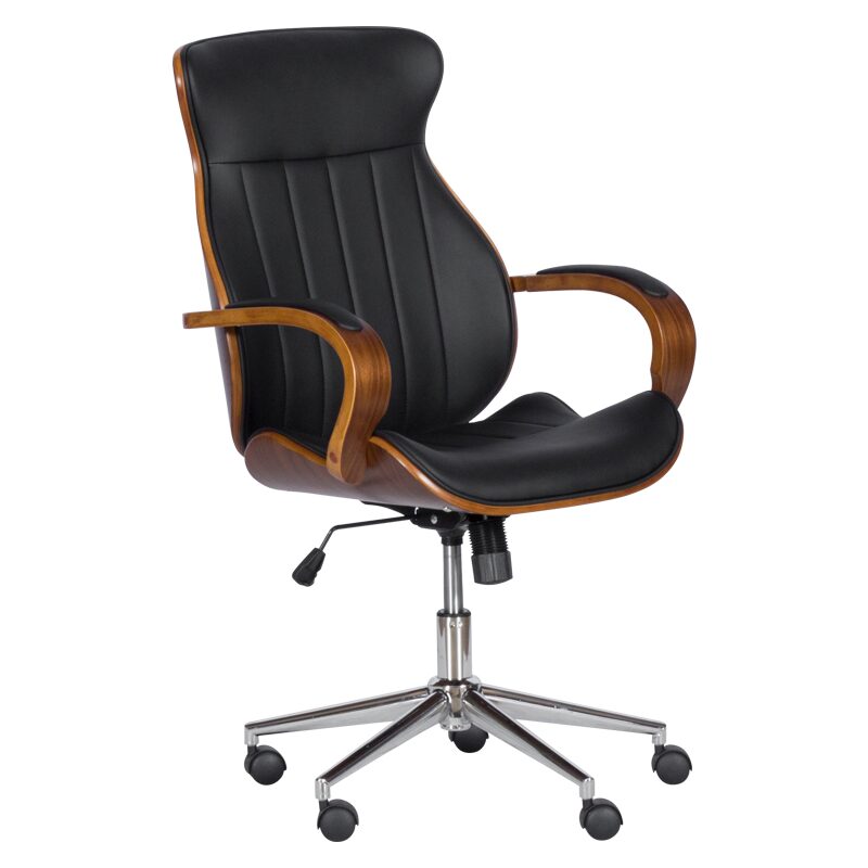 Президентски офис стол 6402 – орех – черно