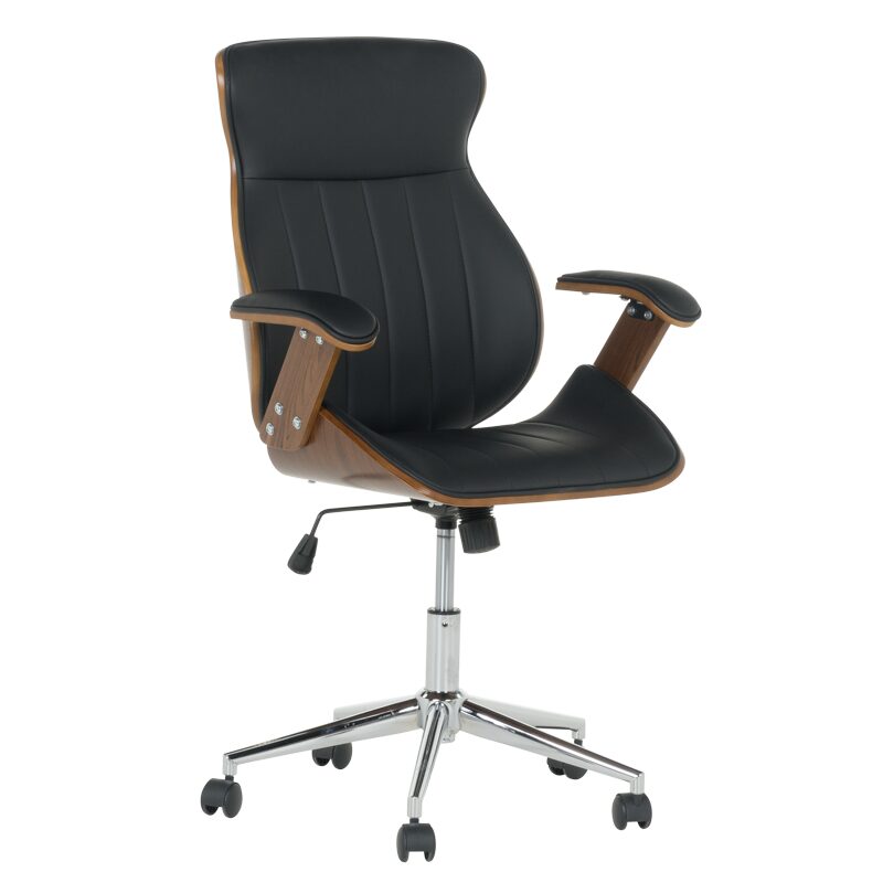 Президентски офис стол 6408 – орех-черен