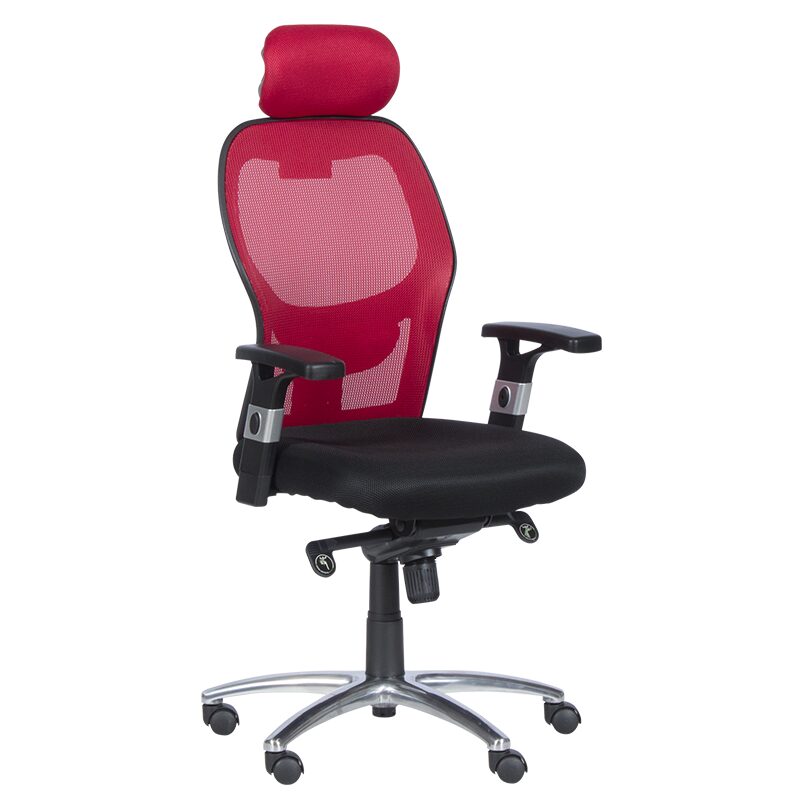 Ергономичен стол 7520 – черен – червен