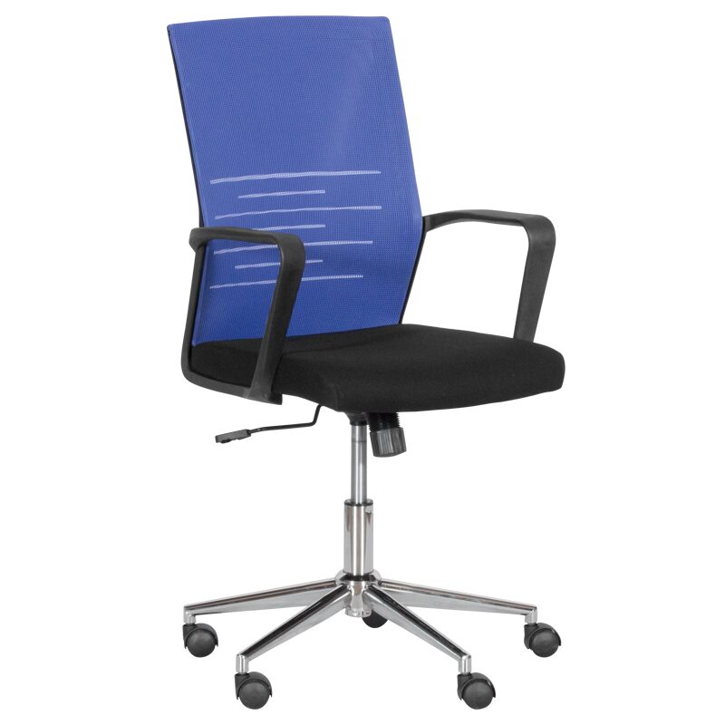 Работен офис стол 7041-1- черен – син