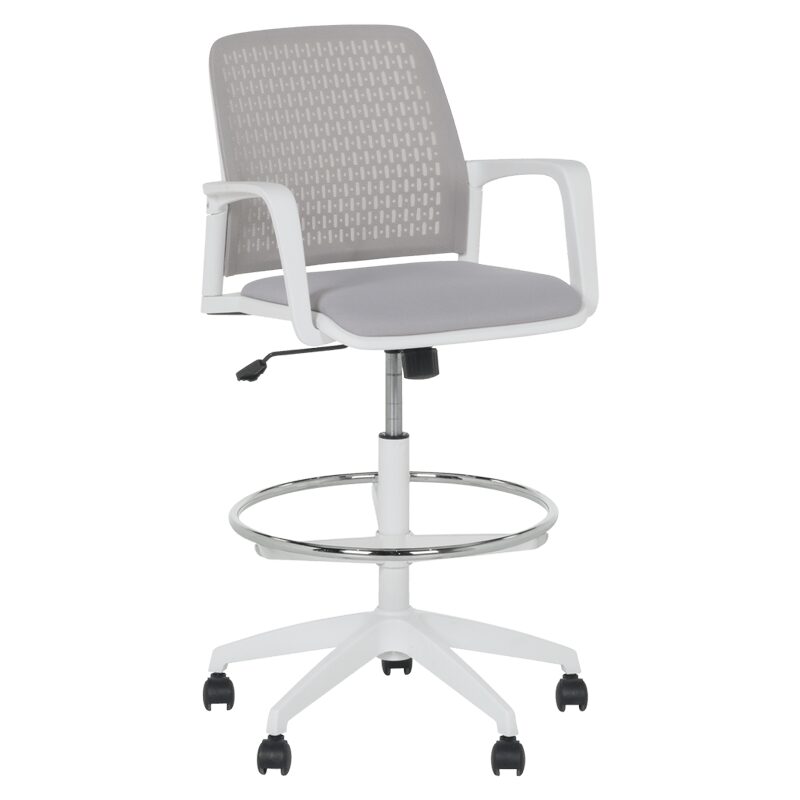 Работен офис стол 7556 W – светлосив