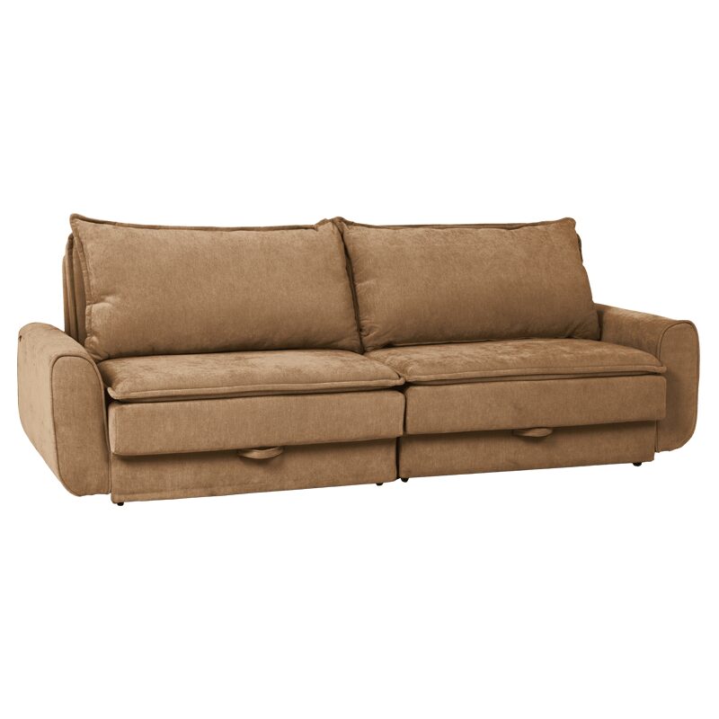 Разтегателен диван – тройка BALAMBA – охра Н37