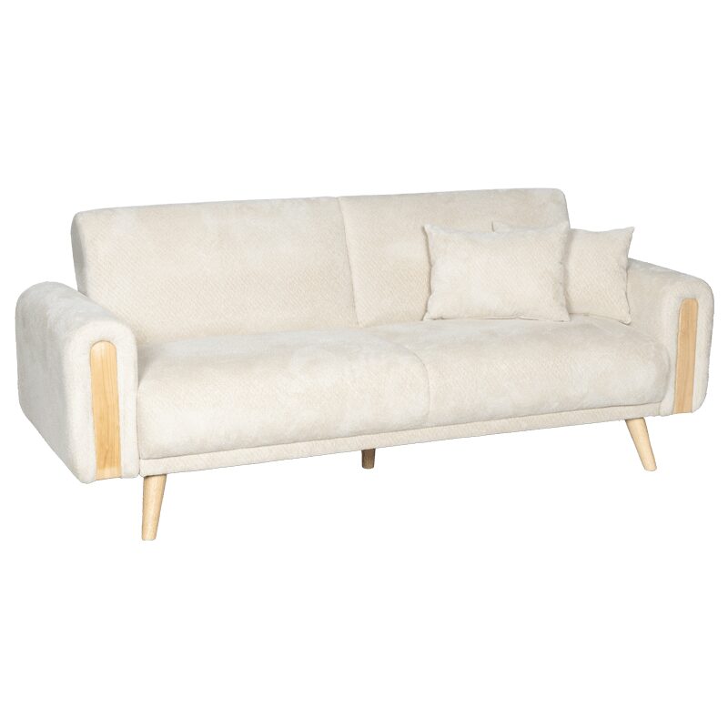 Разтегателен диван – тройка GOMA – бял E26