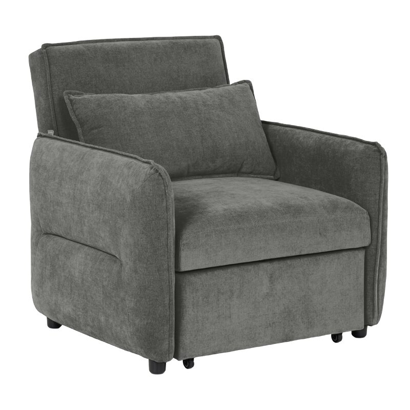 Разтегателен фотьойл AKETI – тъмносив М18