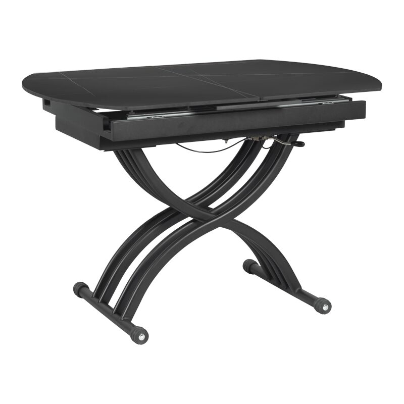 Разтегателна маса с повдигащ механизъм LESKO – черна