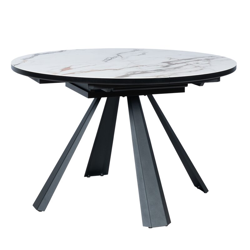 Разтегателна трапезна маса DOMINIK – бяла