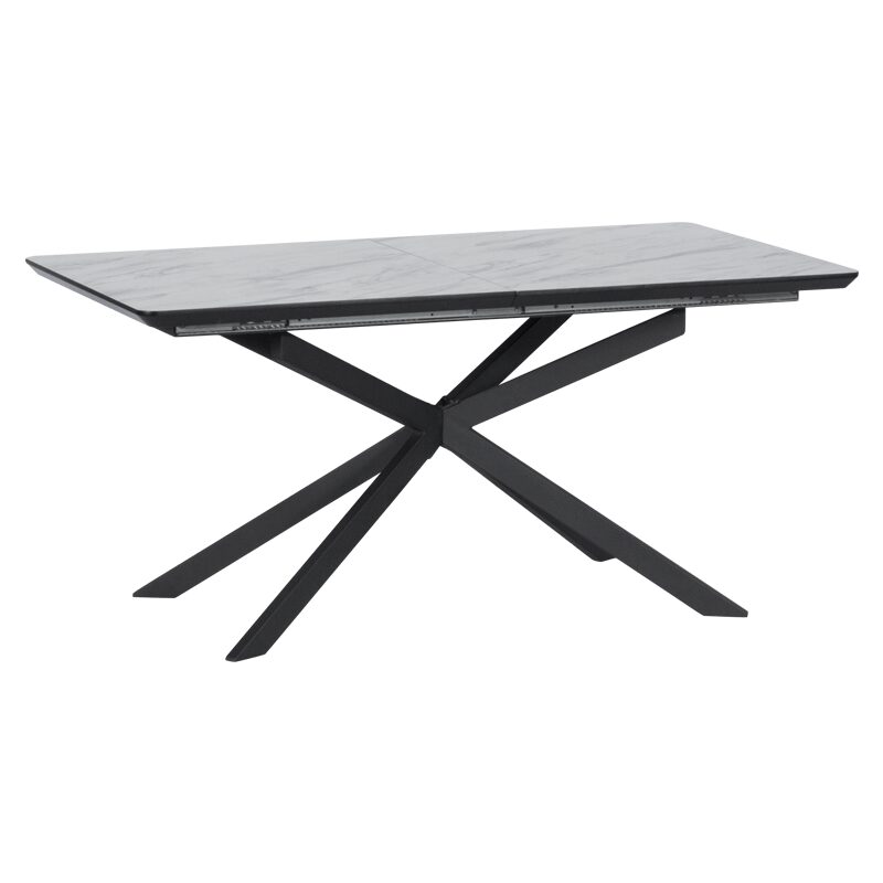 Разтегателна трапезна маса OMAHA – бял – тъмносив