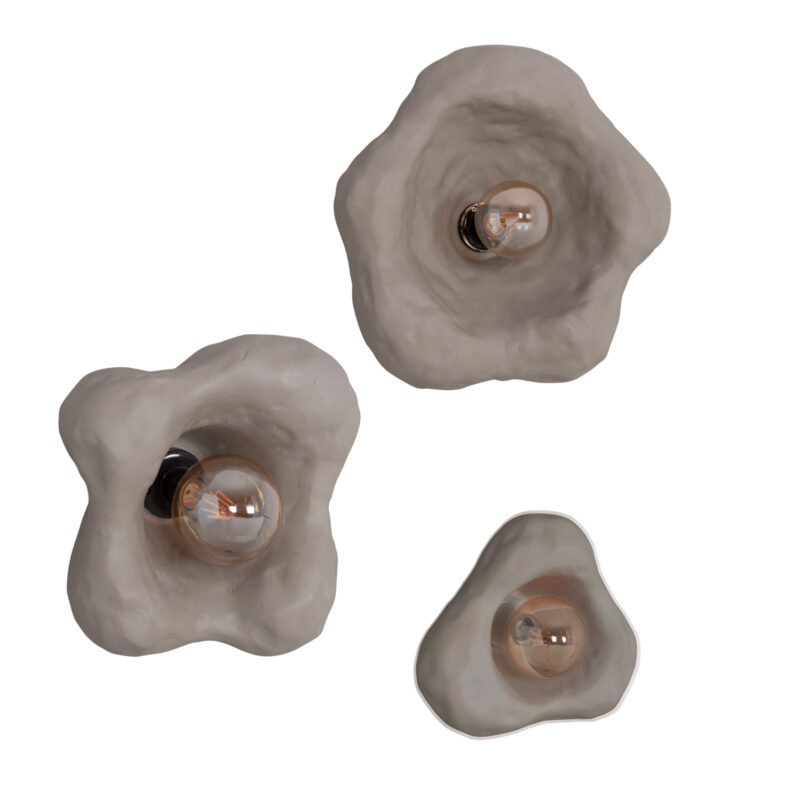 Стенни аплици, Luхon, Сив, Пластмаса, 44х40х92см.