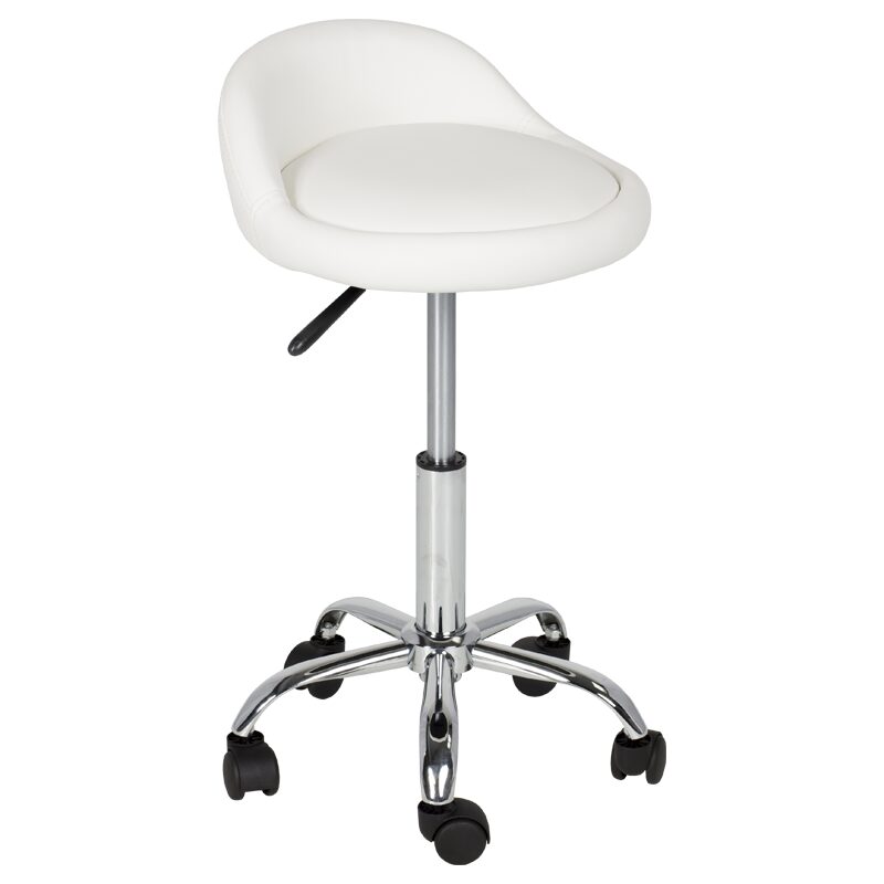 Табуретка с колелца 3067 – бял