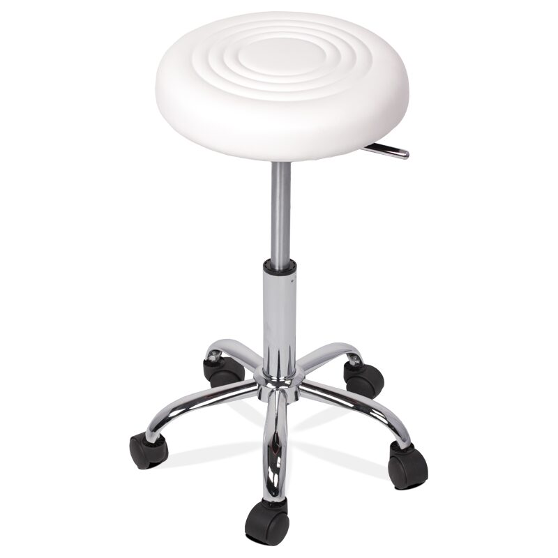 Табуретка с колелца 3075 – бял