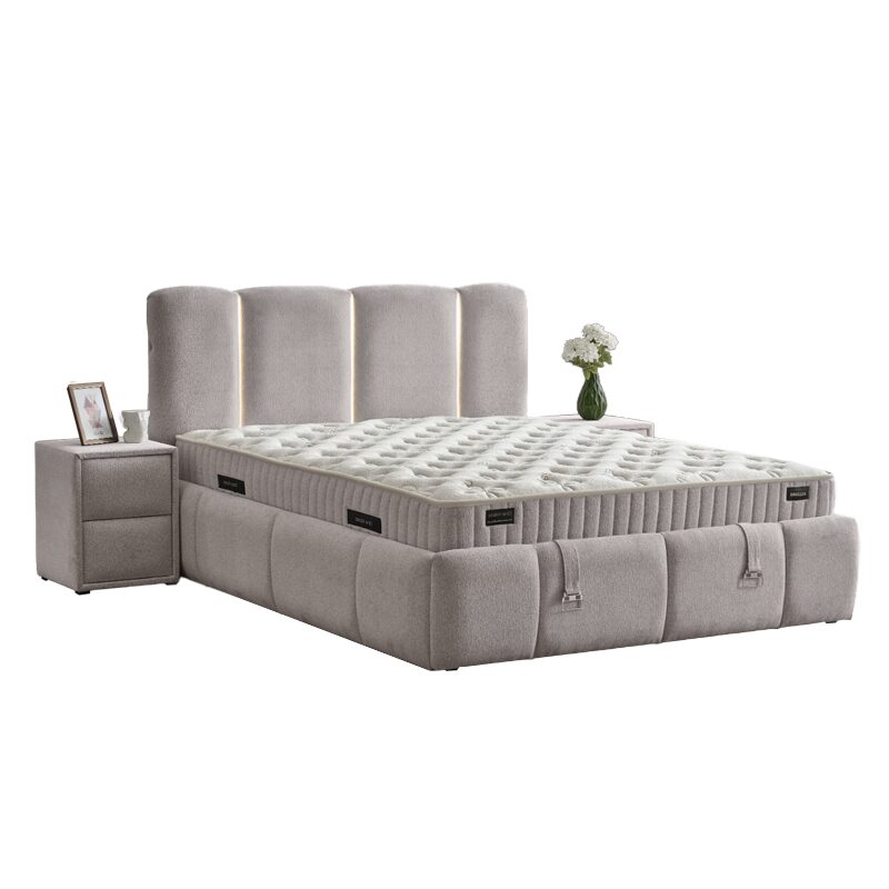 Тапицирана спалня с матрак ALLURE 160 х 200 – крем 020