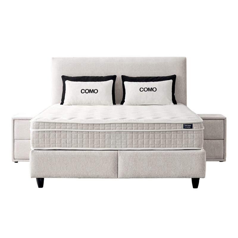 Тапицирана спалня с матрак COMO 180 х 200 – крем AN