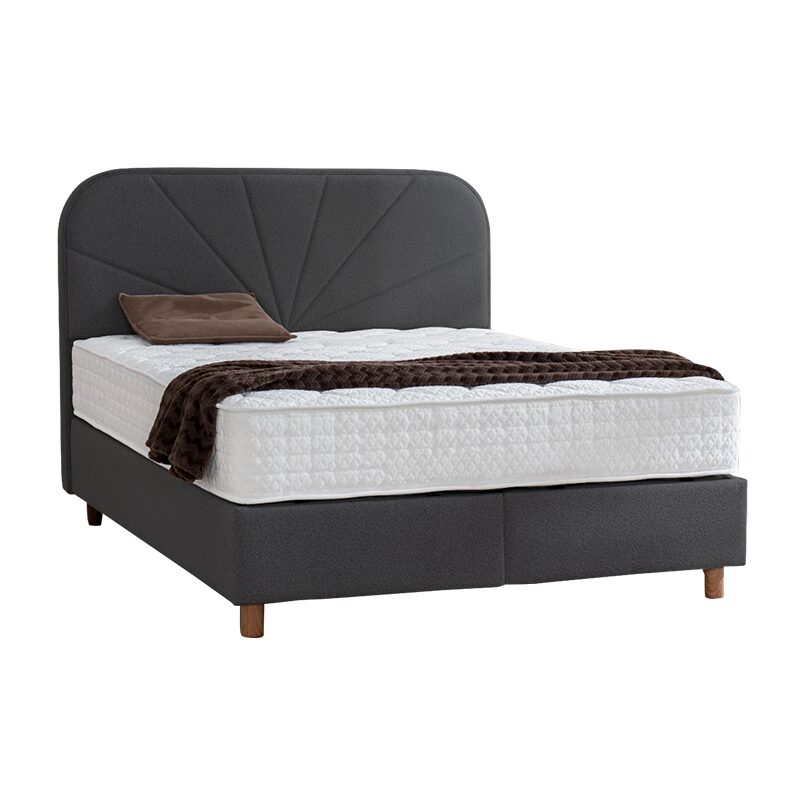 Тапицирана спалня с матрак DELUх PREMIUM 160 х 200 – антрацит