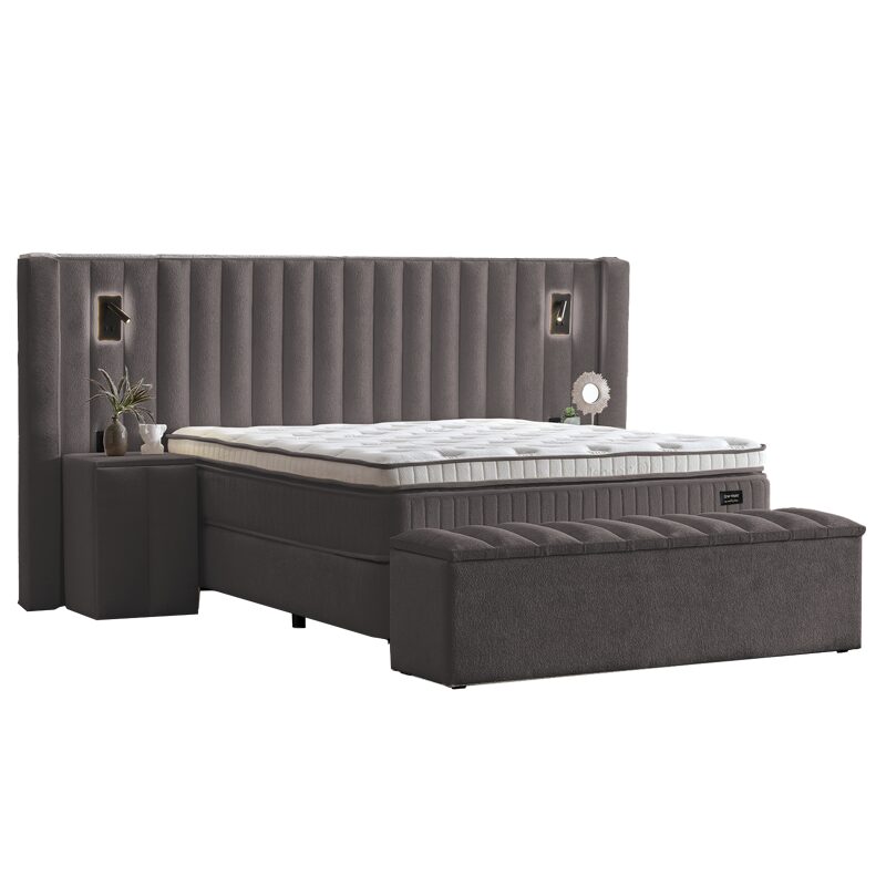 Тапицирана спалня с матрак FLORIDA 180 х 200 – сив 29