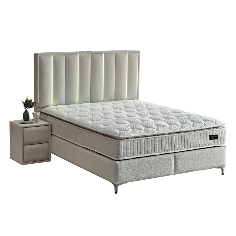 Тапицирана спалня с матрак MINI MOONLIGHT 160 х 200 – крем 01