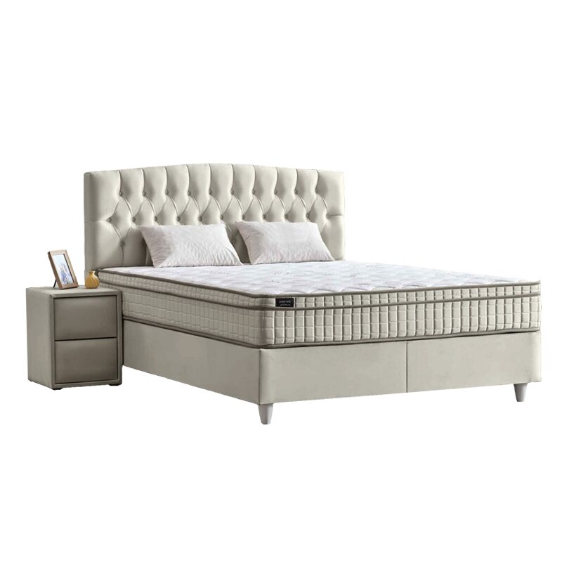 Тапицирана спалня с матрак MONZA 160 х 200 – крем B 01