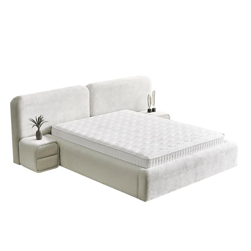 Тапицирана спалня с матрак MYKONOS 180 х 200 – слонова кост SY