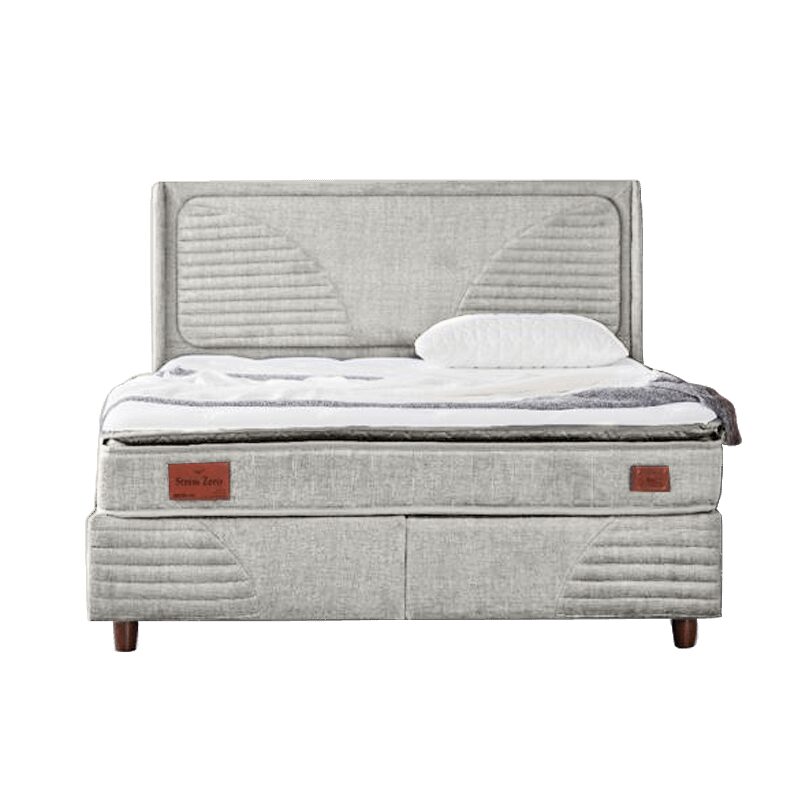 Тапицирана спалня с матрак STRESS ZERO 180 х 200 – крем 02