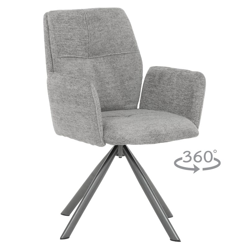 Трапезен стол BURY 2 – сив R 07