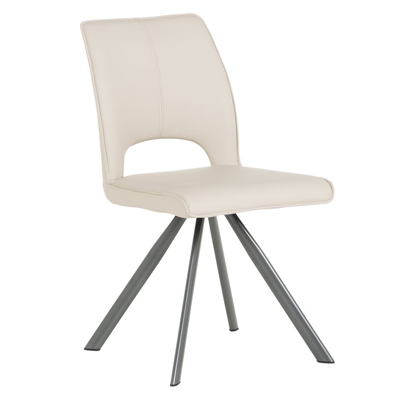 Трапезен стол CRAVEN 2 силиконова кожа – капучино 04