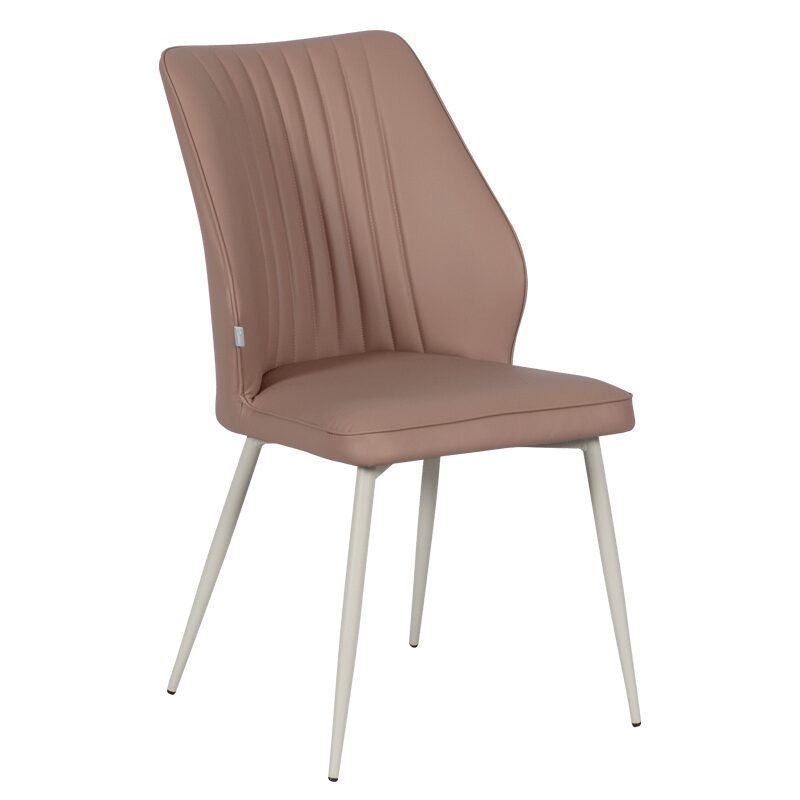 Трапезен стол LAREDO 1 Y силиконова кожа – светлокафяв 11