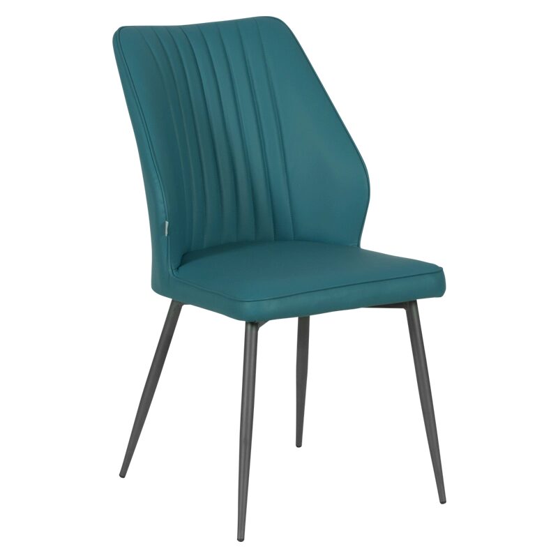 Трапезен стол LAREDO 2 Y силиконова кожа – син 31