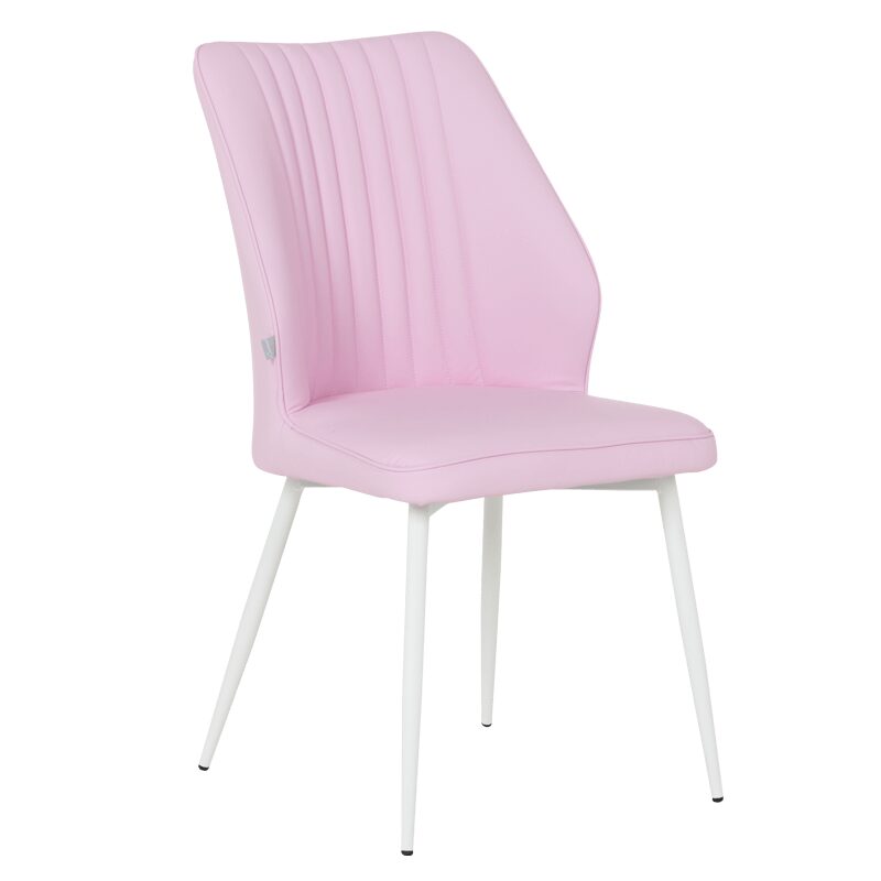 Трапезен стол LAREDO 3 Y силиконова кожа – розов 14