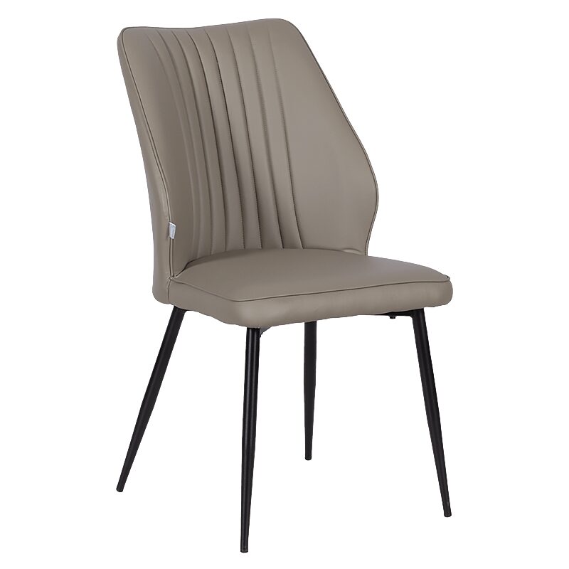 Трапезен стол LAREDO Y еко кожа – тъмнобежов 80